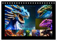 Phantasievolle Welt der Drachen (Tischkalender 2025 DIN A5 quer), CALVENDO Monatskalender