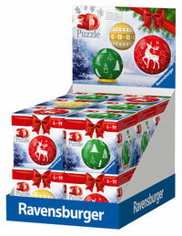 12er Verkaufskassette Puzzle-Ball Weihnachtsschmuck