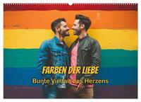 Vorderes Coverbild Farben der Liebe: Bunte Vielfalt des Herzens (Wandkalender 2025 DIN A2 quer), CALVENDO Monatskalender