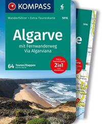 KOMPASS Wanderführer Algarve mit Fernwanderweg Via Algarviana, 64 Touren / Etappen mit Extra-Tourenkarte