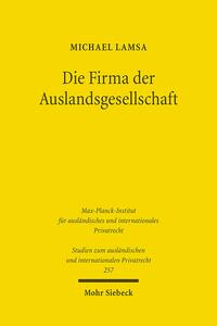 Vorderes Coverbild Die Firma der Auslandsgesellschaft