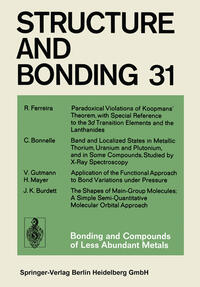 Vorderes Coverbild Bonding and Compounds of Less Abundant Metals