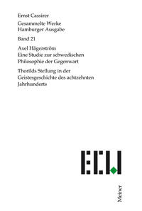 Axel Hägerström. Eine Studie zur schwedischen Philosophie der Gegenwart