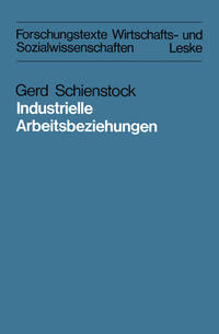 Vorderes Coverbild Industrielle Arbeitsbeziehungen