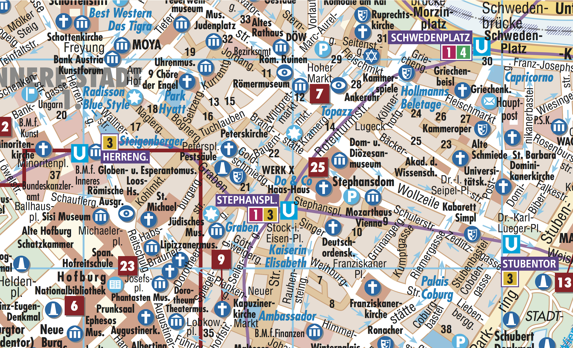 Beispielinhalt (Bild) Vienna, Wien, Borch Map