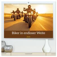 Vorderes Coverbild Biker in unendlicher Weite (hochwertiger Premium Wandkalender 2025 DIN A2 quer), Kunstdruck in Hochglanz