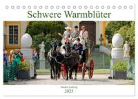 Vorderes Coverbild Schwere Warmblüter 2025 (Tischkalender 2025 DIN A5 quer), CALVENDO Monatskalender