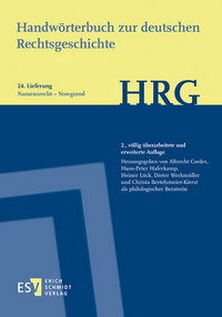 Vorderes Coverbild Handwörterbuch zur deutschen Rechtsgeschichte (HRG) – Lieferungsbezug – - - Lieferung 24: Namensrecht–Nowgorod