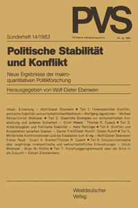 Vorderes Coverbild Politische Stabilität und Konflikt