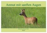 Anmut mit sanften Augen - Rehwild in der freien Natur (Wandkalender 2025 DIN A2 quer), CALVENDO Monatskalender