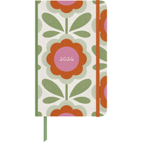 Dominique Vari Blossom - Wochen-Notizkalender groß 2026 - Taschen-Kalender 13x21 cm - mit Verschlussband & Falttasche - Weekly