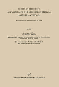 Vorderes Coverbild Die internationale Wettbewerbsfähigkeit der westdeutschen Wollindustrie