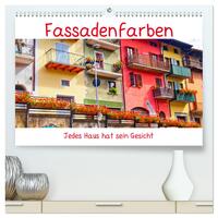 Fassadenfarben, jedes Haus hat sein Gesicht. (hochwertiger Premium Wandkalender 2025 DIN A2 quer), Kunstdruck in Hochglanz