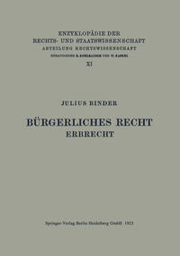 Vorderes Coverbild Bürgerliches Recht Erbrecht