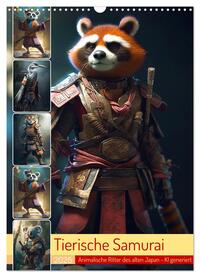 Tierische Samurai (Wandkalender 2025 DIN A3 hoch), CALVENDO Monatskalender