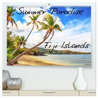 Summer Paradise Fiji (hochwertiger Premium Wandkalender 2026 DIN A2 quer), Kunstdruck in Hochglanz