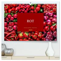 ROT - Gemüse und Obst - Voller Power (hochwertiger Premium Wandkalender 2025 DIN A2 quer), Kunstdruck in Hochglanz