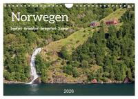Norwegen. Sognefjord - Aurlandsfjord - Geirangerfjord - Stavanger (Wandkalender 2026 DIN A4 quer), CALVENDO Monatskalender