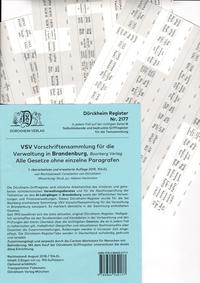 DürckheimRegister® VSV BRANDENBURG, BOORBERG Verlag