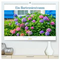 Ein Hortensientraum (hochwertiger Premium Wandkalender 2026 DIN A2 quer), Kunstdruck in Hochglanz