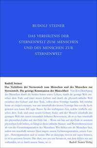 Das Verhältnis der Sternenwelt zum Menschen und des Menschen zur Sternenwelt