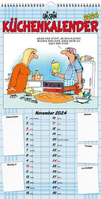 Vorderes Coverbild Uli Stein Küchenkalender 2024: Monatskalender für die Wand