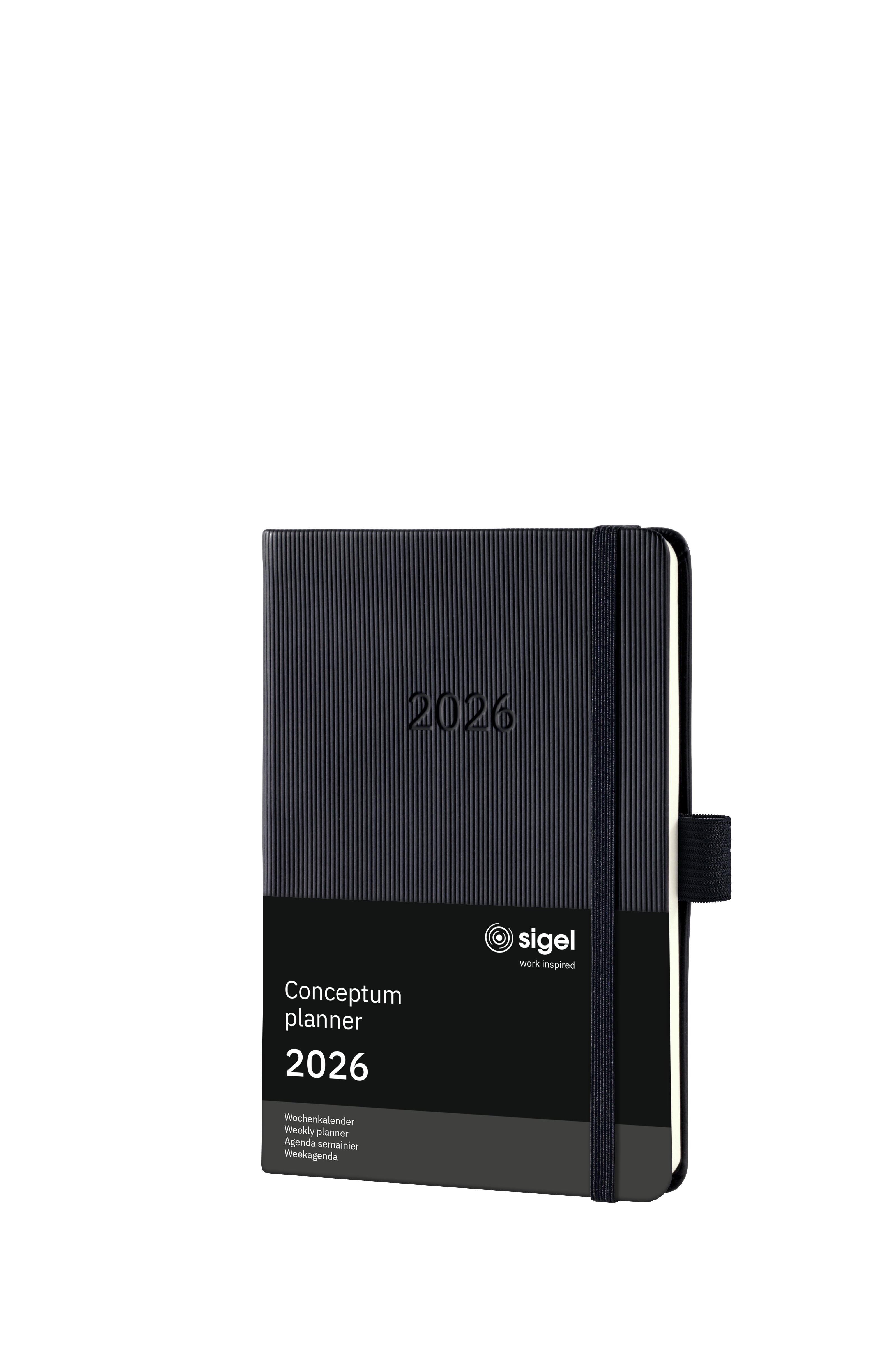SIGEL C2613 Wochenkalender Conceptum 2026, ca. A6, , schwarz