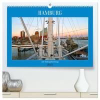 Hamburg mit Hafengeburtstag (hochwertiger Premium Wandkalender 2025 DIN A2 quer), Kunstdruck in Hochglanz