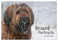 Briard Portraits (Tischkalender 2025 DIN A5 quer), CALVENDO Monatskalender