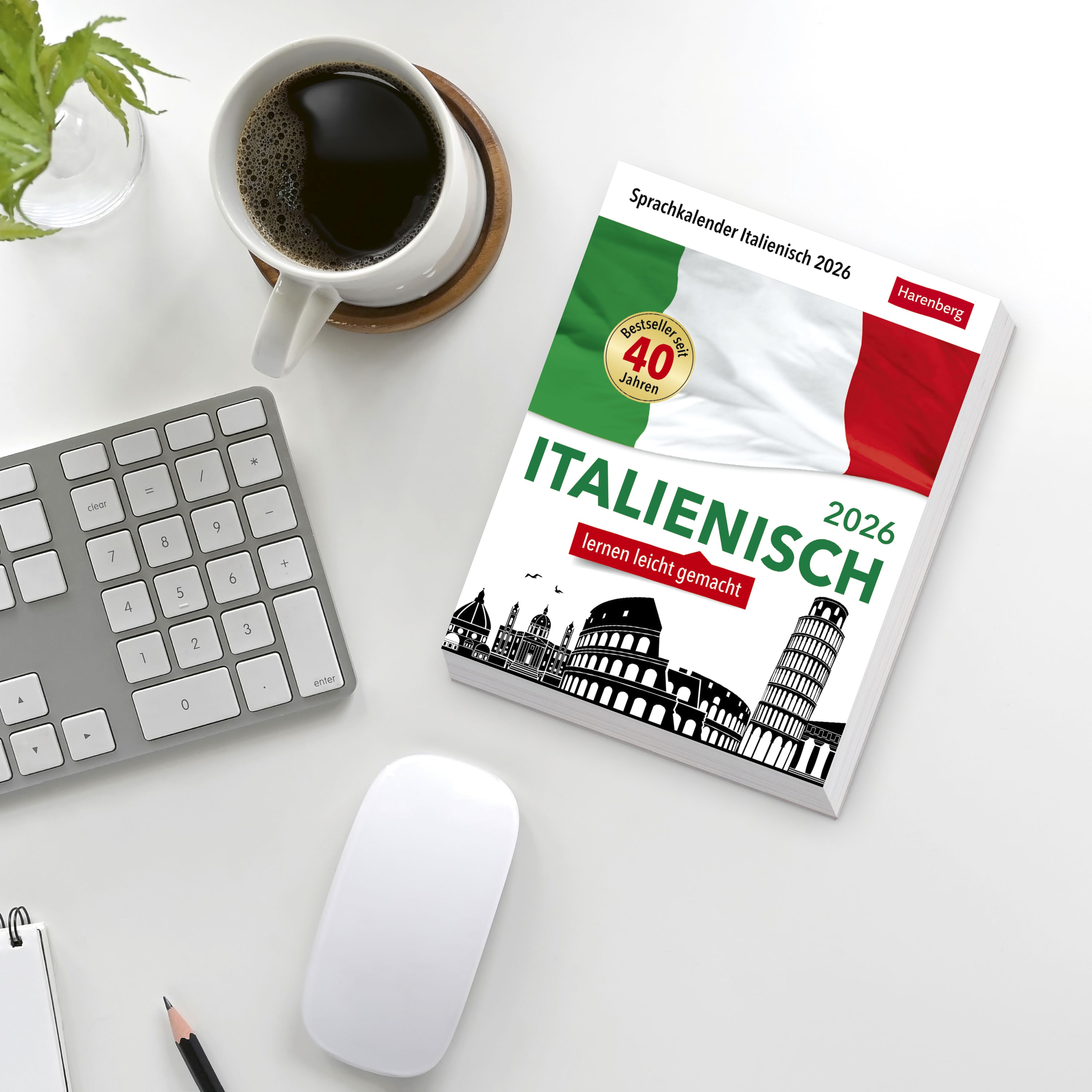 Italienisch Sprachkalender 2026 - Italienisch lernen leicht gemacht - Tagesabreißkalender