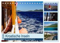 Kroatische Inseln - Mit dem Motorsegler unterwegs in der Kvarner Bucht (Tischkalender 2026 DIN A5 quer), CALVENDO Monatskalender