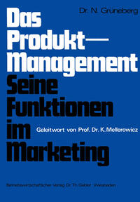 Vorderes Coverbild Das Produkt-Management Seine Funktionen im Marketing