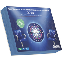 Wer wird Millionär 2026 Tagesabreißkalender - 14.5x11,8 - Rätselkalender - Knobelkalender - Tischkalender