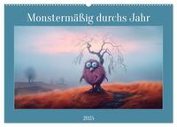 Monstermäßig durchs Jahr (Wandkalender 2025 DIN A2 quer), CALVENDO Monatskalender