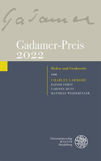 Vorderes Coverbild Gadamer-Preis 2022