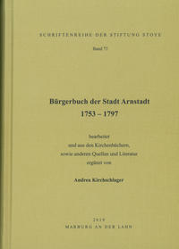 Bürgerbuch der Stadt Arnstadt 1753 - 1797