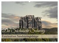 Die Sächsische Schweiz / Faszination Sandsteingebirge (Wandkalender 2025 DIN A2 quer), CALVENDO Monatskalender