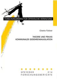Vorderes Coverbild Theorie und Praxis kommunaler Gebührenkalkulation