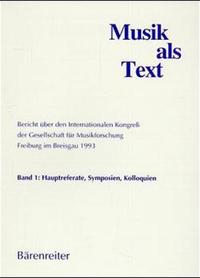 Musik als Text / Musik als Text