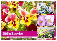 Stiefmütterchen Freundliche Gesichter (Wandkalender 2025 DIN A3 quer), CALVENDO Monatskalender