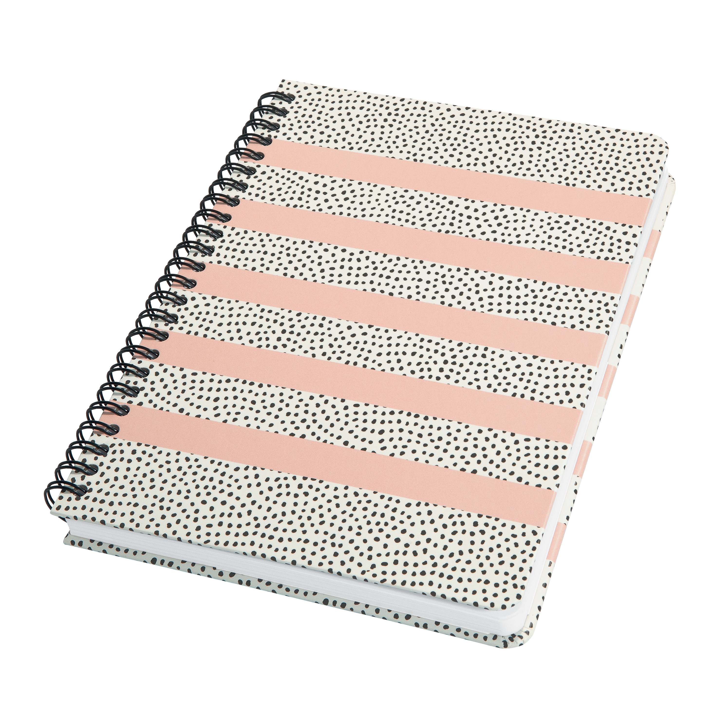 SIGEL JN600 Spiral-Notizbuch Jolie, ca. A5, dotted, weiß, schwarz, rosé