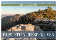 Papststein Perspektiven - Elbsandstein (Tischkalender 2026 DIN A5 quer), CALVENDO Monatskalender