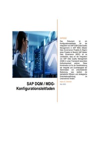 Handbuch zu SAP DQM im Zusammenhang mit SAP MDG Anwendungen
