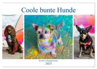 Coole bunte Hunde (Wandkalender 2025 DIN A2 quer), CALVENDO Monatskalender