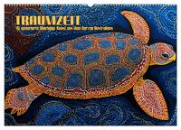 Traumzeit - KI-generierte Aborigine-Kunst aus dem Herzen Australiens (Wandkalender 2025 DIN A2 quer), CALVENDO Monatskalender