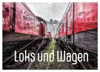 Vorderes Coverbild Loks und Wagen (Wandkalender 2025 DIN A3 quer), CALVENDO Monatskalender
