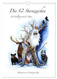 Vorderes Coverbild Die 12 Sternzeichen im Einklang mit der Natur (Wandkalender 2025 DIN A4 hoch), CALVENDO Monatskalender