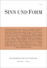 SINN UND FORM 2/2021