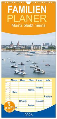 Familienplaner 2026 - Mainz bleibt meins mit 5 Spalten (Wandkalender, 21 x 45 cm) CALVENDO