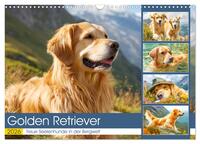 Golden Retriever. Treue Seelenhunde in der Bergwelt (Wandkalender 2026 DIN A3 quer), CALVENDO Monatskalender